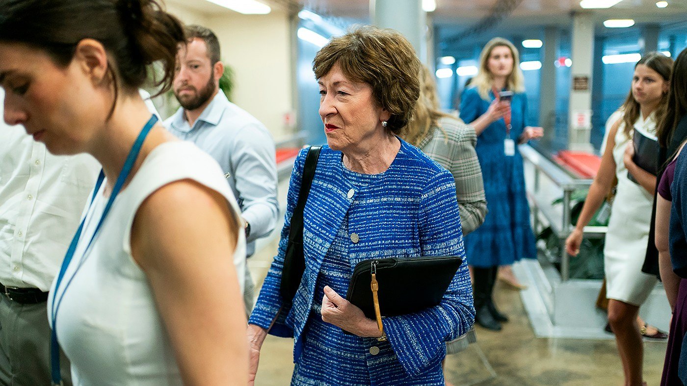 Collins walks a tightrope as Trump's unpopularity tests Maine Senate bid