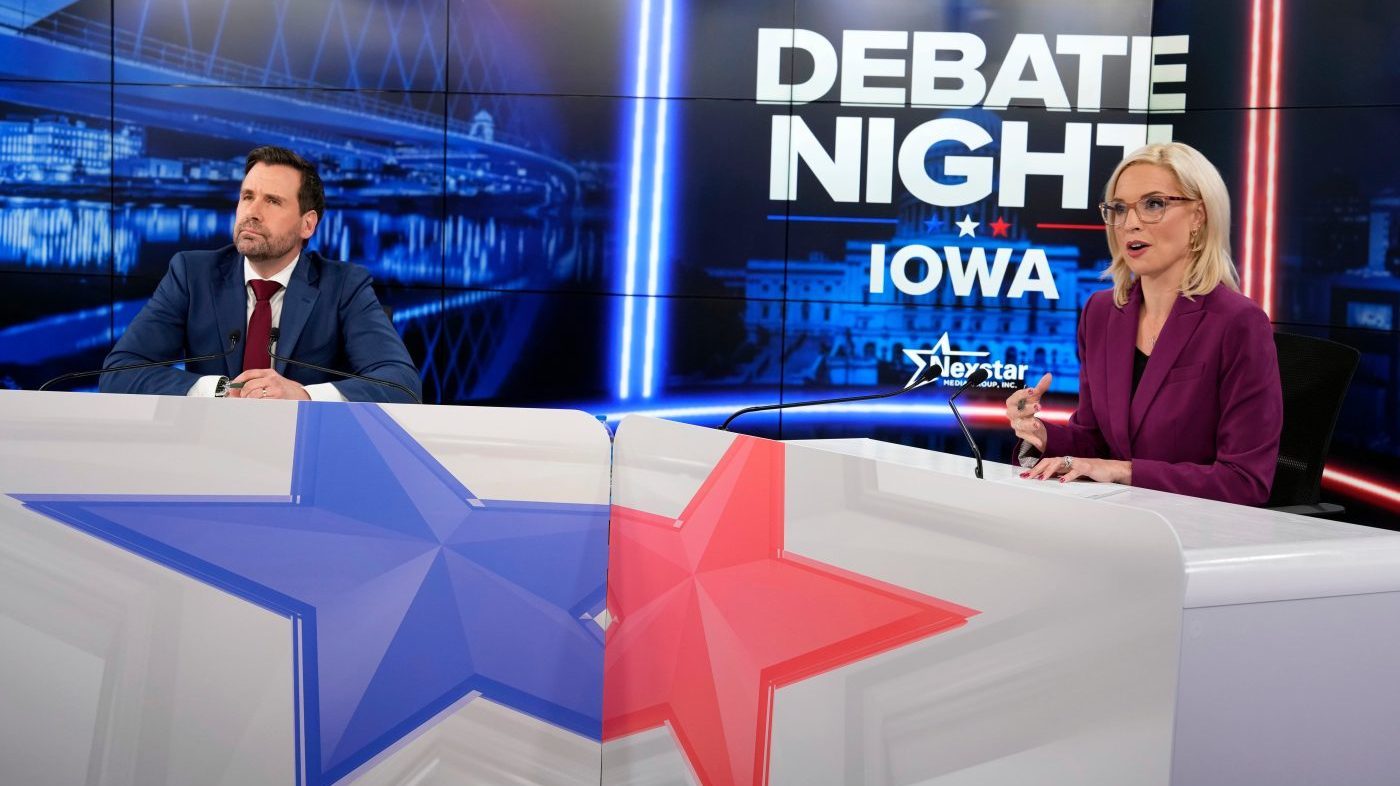 Hinson and Turek Spar Over Economy and Iran in Final Iowa Senate Debate