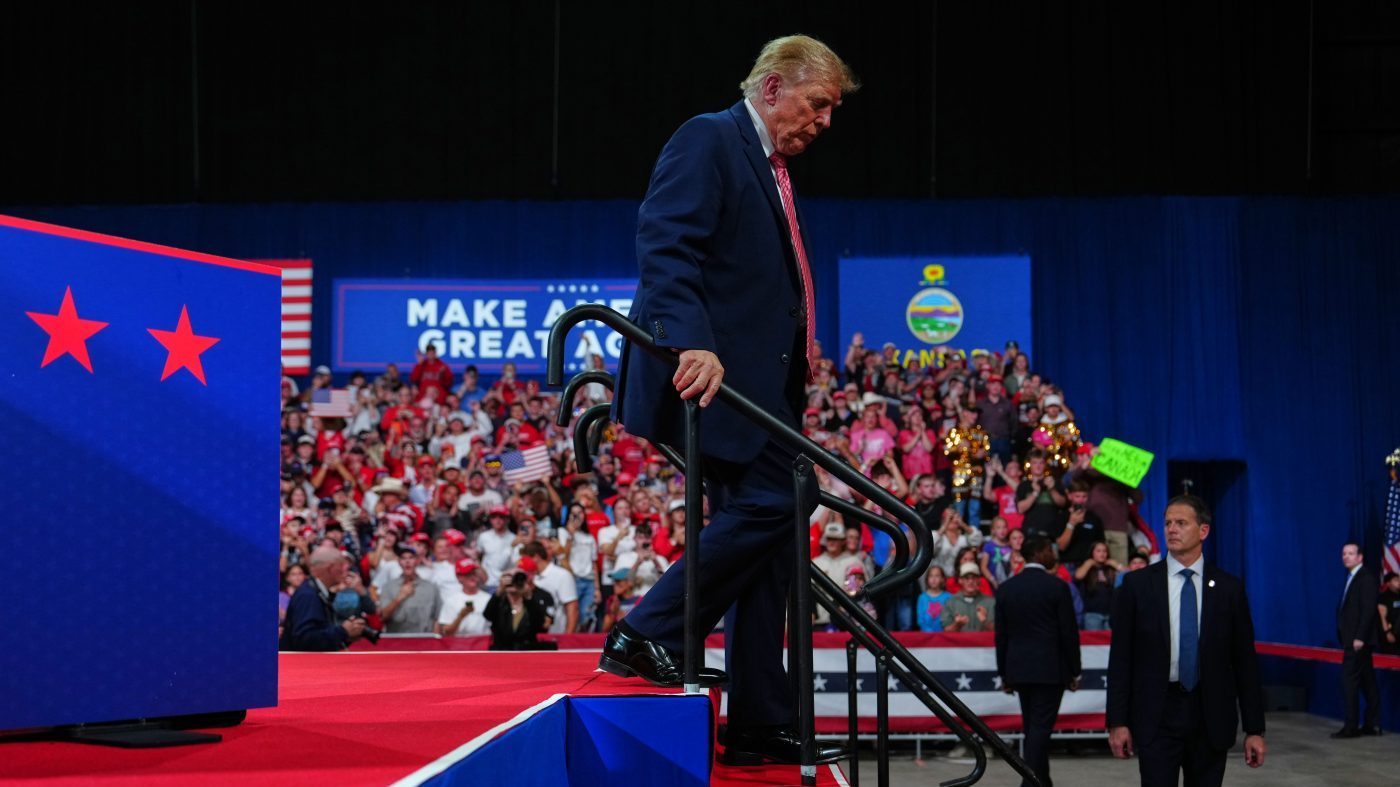 Kansas man charged with threatening to shoot Trump before rally