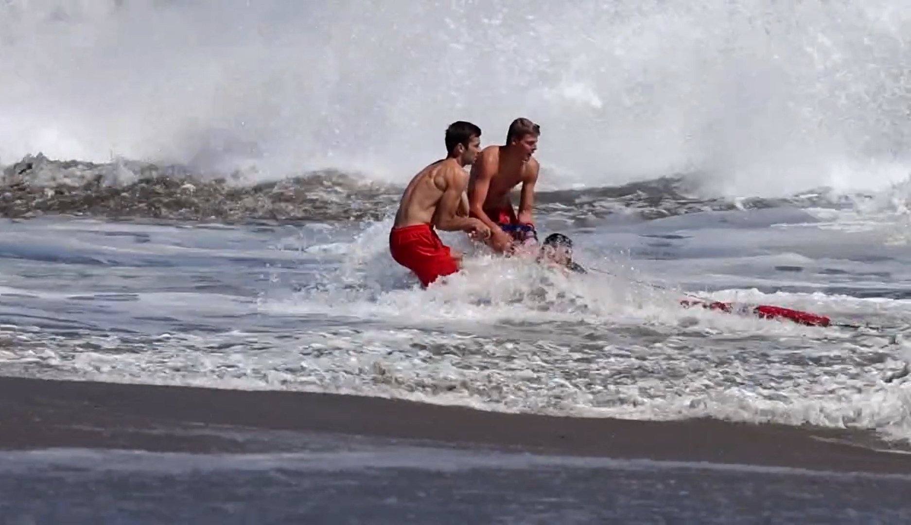 Lifeguards Pluck Boy From 10-Foot California Surf in Dramatic Rescue