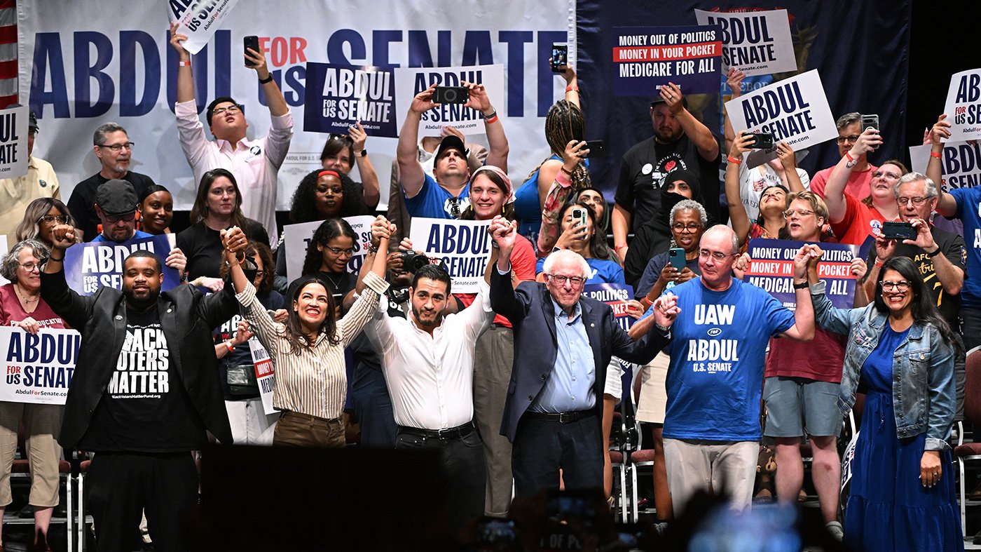 Michigan primaries expose Democratic fault lines as progressives push for upset wins