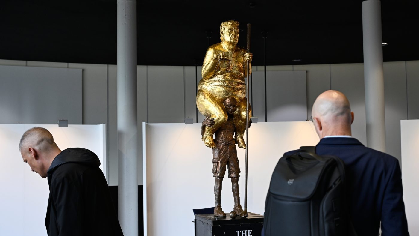 Nude Gold Trump Statue at EU Parliament Draws Slovak PM's Ire