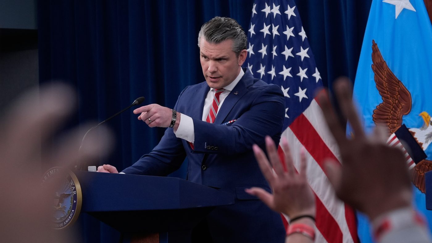 Pentagon Chief Hegseth Clashes with Reporter Over Trump's Iran Surrender Shift