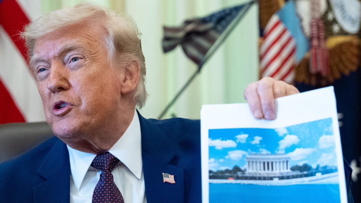 Trump Defends Reflecting Pool Renovation, Dismisses 'Paint Job' Claims