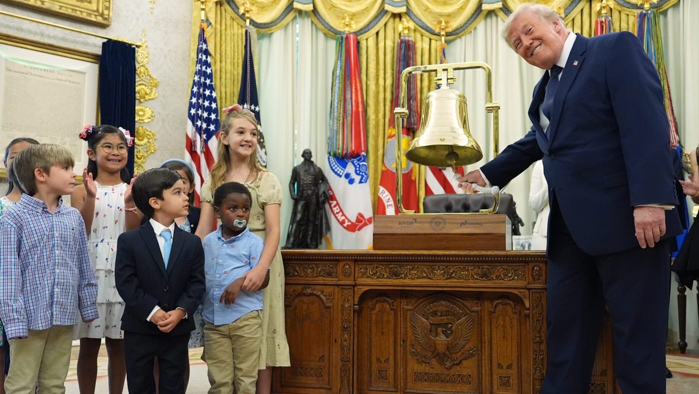 Trump Rings NYSE Opening Bell from Oval Office to Launch Savings Accounts for Children