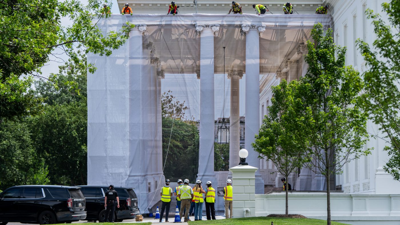 Trump's White House Makeover Continues with North Portico Restoration